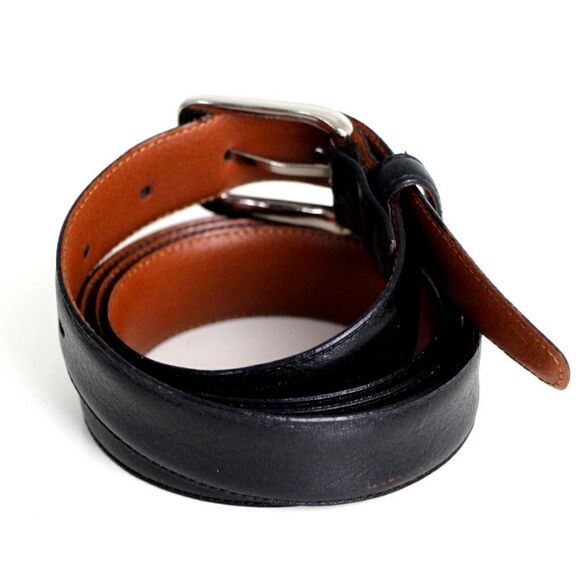 Men's Wearhouse BLACK GENUINE LEATHER 1 1/8"Wd CASUAL DRESS MEN'S BELT 40 (G79 - Picture 4 of 14